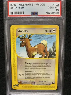 2003 Pokemon Skyridge Stantler 102/144 PSA 10 Gem Mint - Image 1