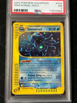 2003 POKEMON AQUAPOLIS H26 TENTACRUEL HOLO PSA 7 - Image 3