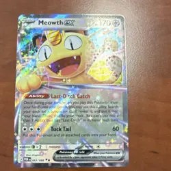 Pokemon Meowth EX 062/088 POR Double Rare Full Art Holo 170 HP EN Basic - Image 1