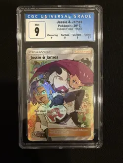 2019 Pokemon SM Hidden Fates Jesse and James Full Art 68/68 CGC 9 - Image 1