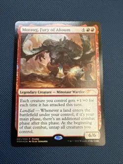 MTG Moraug, Fury of Akoum - Unique and Miscellaneous Promos (UMP) NM Foil - Image 1