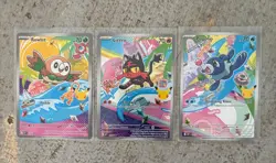 Pokemon TCG First Partner Illustration Collection Series 1 Gen 7 Starters Set - Image 1