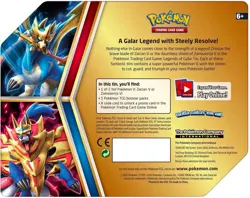 Pokemon TCG Galar Legend Zacian V Tin 2020 Thin w/ 5 Packs New Sealed 820650807862 - Image 3