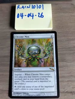 MTG. Magic The Gathering. Chrome Mox. Mirrodin. Light Play. Excellent. - Image 1