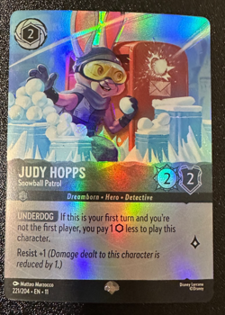Disney Lorcana Winterspell Judy Hopps - Snowball Patrol 221/204 Epic Holo - Image 1