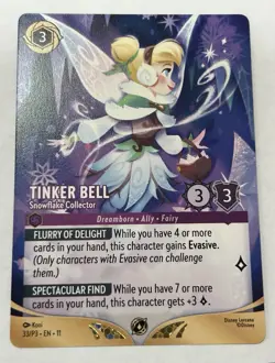 Tinker Bell - Snowflake Collector Promo Disney Lorcana Participant 33/P3 EN ONE! - Image 1