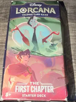 Disney Lorcana First Chapter Starter Deck Cruella Aladdin Sealed Box Wear - Image 1
