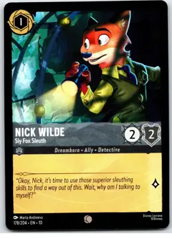#178 Nick Wilde - Sly Fox Sleuth PLAYSET x4 2025 Lorcana Whispers in the Well 4x - Image 4