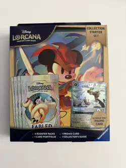 Disney Lorcana Fabled Collection Starter Set Glimmer Tinkerbell Promo New Sealed - Image 1