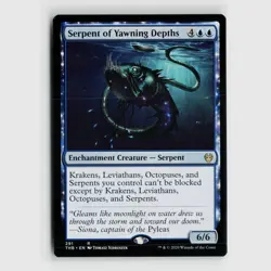 MTG Serpent of Yawning Depths #291 Theros Beyond Death Normal R NM Magic Card - Image 1