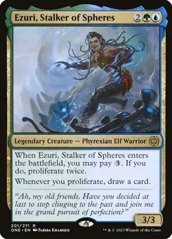 Ezuri, Stalker of Spheres x1 1x FOIL Phyrexia: All Will Be One NM MTG - Image 1