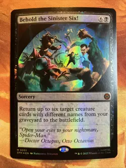 MTG Foil Behold the Sinister Six! Marvel's Spider-Man Mythic Near-Mint!! - Image 1