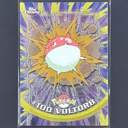 Voltorb #100 Topps Chrome Series 2 Pokemon Card Holo 2000 TV Animation Edition - Image 1