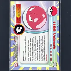 Voltorb #100 Topps Chrome Series 2 Pokemon Card Holo 2000 TV Animation Edition - Image 2