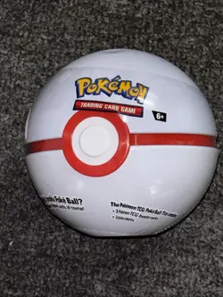 Pokemon Collectors Poke Ball Tin - White&Red PREMIER BALL (3 packs & Stickers) - Image 2