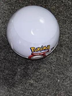 Pokemon Collectors Poke Ball Tin - White&Red PREMIER BALL (3 packs & Stickers) - Image 4