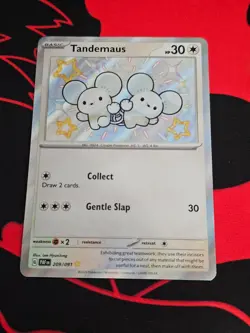 NM! Tandemaus (209/091) Paldean Fates Baby Shiny Rare Pokemon Card! Paldean Fate - Image 1