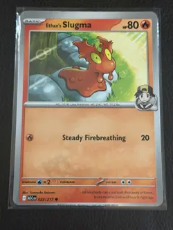 Ethan’s Slugma Miscut Error Cut Pokemon Card - Image 1