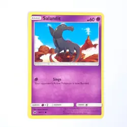 Salandit 46/111 Pokemon SM - Crimson Invasion Common NM - Image 1