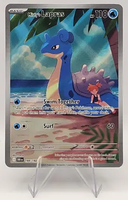 Pokemon TCG Misty's Lapras Destined Rivals 194/182 Illustration Rare Near Mint - Image 1
