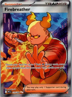 Firebreather 119/094 Ultra Rare Phantasmal Flames Pokemon Holo Near Mint - Image 1