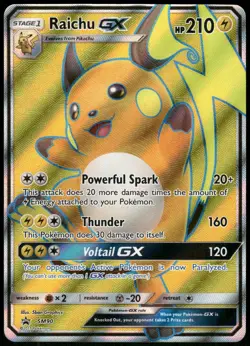 Pokemon Raichu GX Promo SM Promos SM90 NM Holo - Image 1