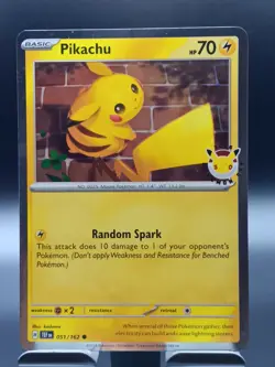 Pokemon TCG Pikachu 051/162 30th Anniversary 2026 Pokemon Day Promo Cosmos Holo - Image 1