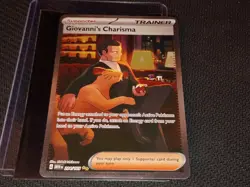 2023 POKEMON SV 151 #204/165 GIOVANNI'S CHARISMA SPECIAL ILLUSTRATION RARE - Image 1