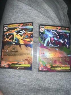 Mega Charizard X Ex 029 & Mega Charizard Y Ex 030 Black Star Promo Pokemon - Image 1
