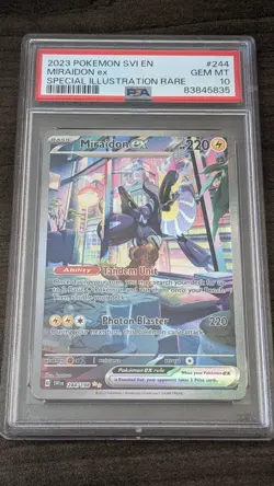 MIRAIDON EX 2023 Pokemon #244/198 PSA 10 GEM-MINT Scarlet & Violet SIR Graded! - Image 1