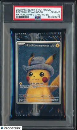 Pokemon Pikachu with Grey Felt hat Van Gogh 085 Graded Sealed Promo PSA 10 - Image 1