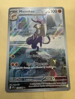 Mienshao - 134/086 IR SV: White Flare Pokemon TCG NM - Slight White Back Upper L - Image 1