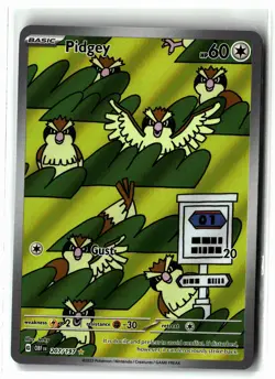 Pidgey ⭐ 207/197 Holo Illustration Rare Obsidian Flames 2023 Pokemon NM - Image 1