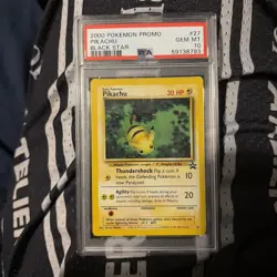 2000 Pokemon Promo Black Star #27 Pikachu Black Star PSA 10 GEM MINT - Image 1