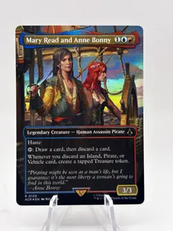 Mary Read and Anne Bonny 0120 Borderless Foil Assassin's Creed ACR MTG NM - Image 1