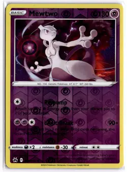 Pokemon TCG Mewtwo 059/159 Crown Zenith Holo Rare Reverse Holo - Image 1