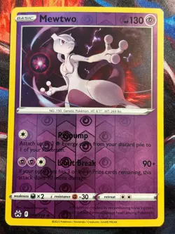 Mewtwo 059/159 - Reverse Holo Rare Crown Zenith Pokemon TCG - Image 1