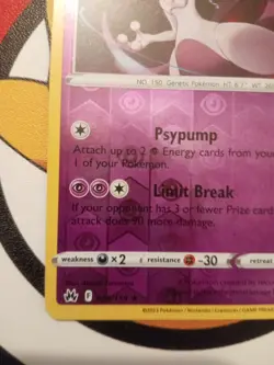 Pokemon TCG Mewtwo Crown Zenith 059/159 Reverse Holo Rare LP. - Image 3