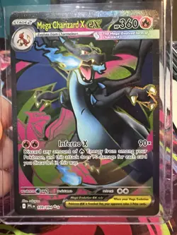 Mega Charizard X ex 109/094 Me02: Phantasmal Flames Holo Full Art M/NM - Image 1
