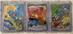 Charmander 038 + Squirtle 039 + Bulbasaur 037 - First Partner Pokemon Cards LotA - Image 1