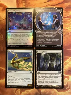 MTG 4 x Common Card Lot (1 x Foil, 1 x Showcase) Assorted Sets Near-Mint!! - Image 1