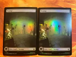 MTG 2 x Foil Full Art Swamp (0294) Avatar: The Last Airbender Near-Mint!! - Image 1