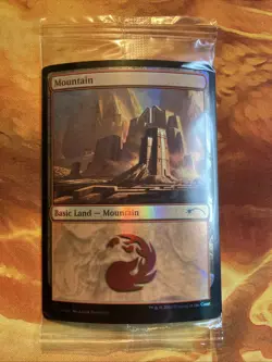 MTG Sealed Foil Mountain (571) Secret Lair Drop: Promo Near-Mint Basic Land!! - Image 1