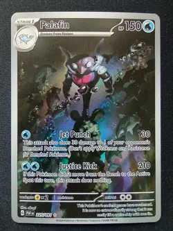Pokemon TCG Palafin Holo Illustration Rare Full Art S&V Paldean Fates 225/091 NM - Image 1