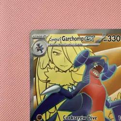 Cynthia's Garchomp ex 204 SVP Scarlet & Violet black Promo Holo Full Art Pokemon - Image 2