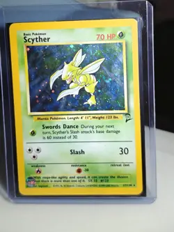 Scyther Holo Base Set 2 17/130 Rare Pokemon Card - Image 2