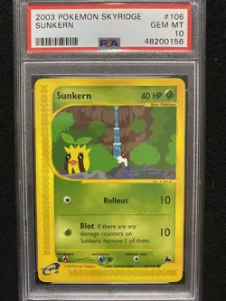 2003 Pokemon Skyridge Sunkern 106/144 PSA 10 Gem Mint - Image 1