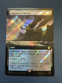 MTG Shipwreck Marsh (Extended Art) (Surge Foil) - Universes Beyond (WHO) NM FOIL - Image 1