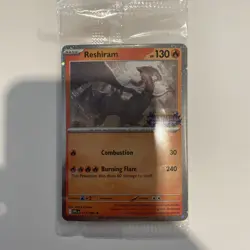 💥Pokemon Reshiram Stamped Promo Holo 017/094 Basic 130 HP English SEALED📈 - Image 1