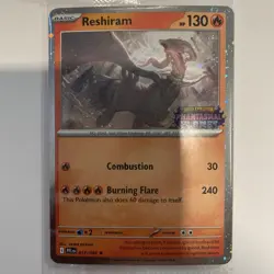 💥Pokemon Reshiram Stamped Promo Holo 017/094 Basic 130 HP English SEALED📈 - Image 2
